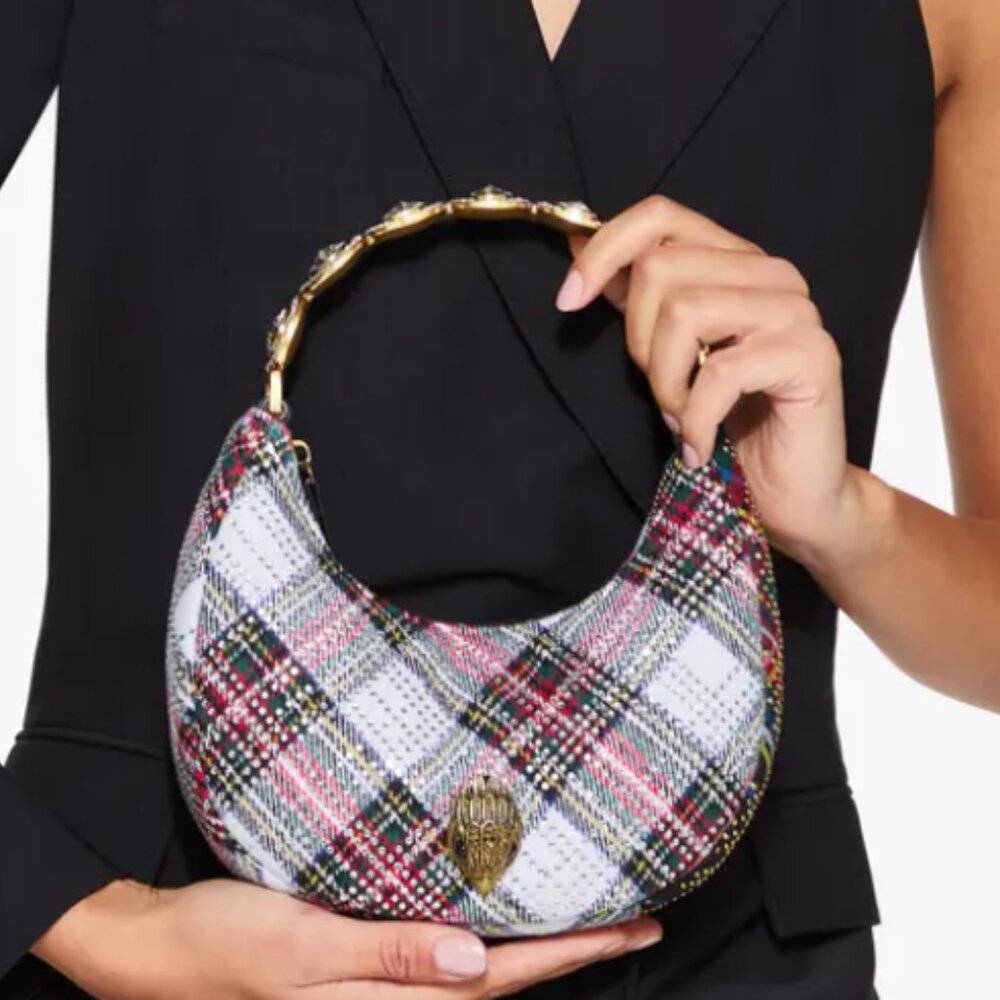 Kurt Geiger Small tartan octavia moonbag